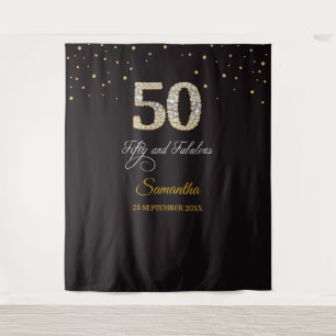 Tapisserie de fond de fête d'anniversaire de 50 an