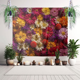 Tapisserie de fond de mur de fleurs élégantes