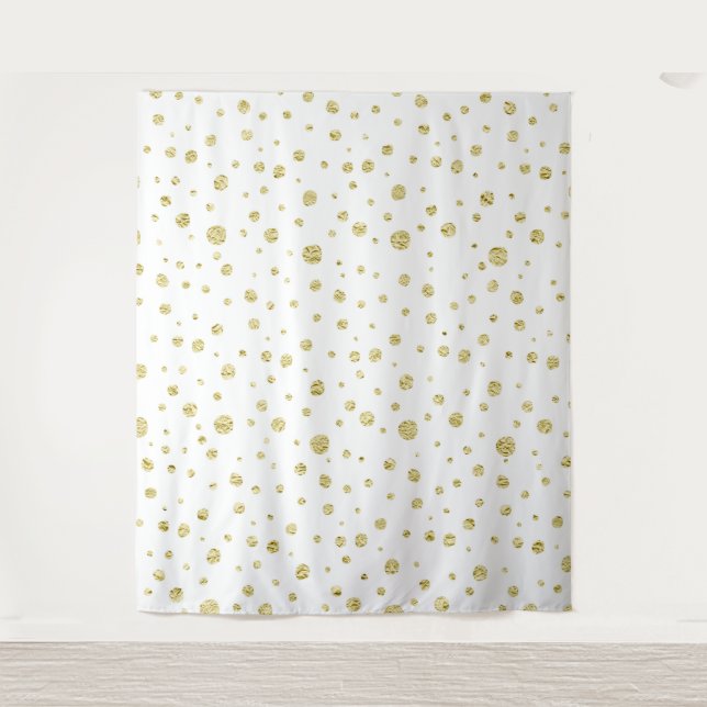 Tapisserie de fond photo à points pailletés or (Devant)