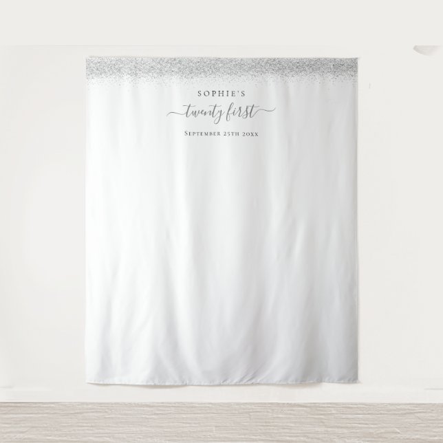 Tapisserie de fond pour photos 21ème anniversaire  (Devant)