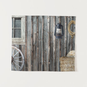 Tapisserie de grange de cow-boy occidental
