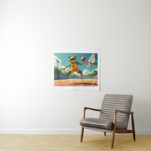 Tapisserie de grenouille de basket