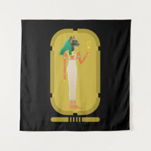 Tapisserie de la déesse ancienne d'Égypte Bastet