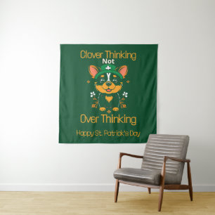 Tapisserie de la Saint-Patrick avec un Corgi migno