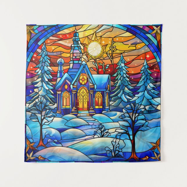 Tapisserie de l'église en verre tendu (Devant)