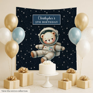 Tapisserie de l'ours spatial mignonne pour la fête