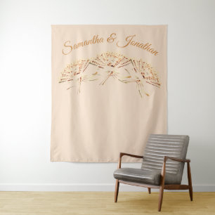 Tapisserie de mariage à éventail victorien