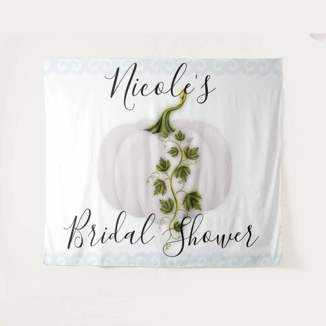 Tapisserie de mariage chic livre blanc citrouille  (Devant (Horizontal))