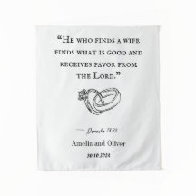 Tapisserie de mariage personnalisée