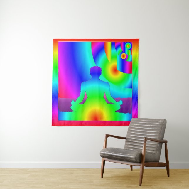 Tapisserie de méditation cosmique (En situation)