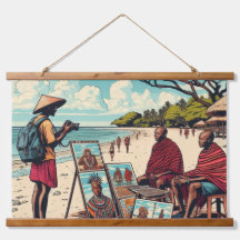 TAPISSERIE DE MUR DE ZANZIBAR MASAI