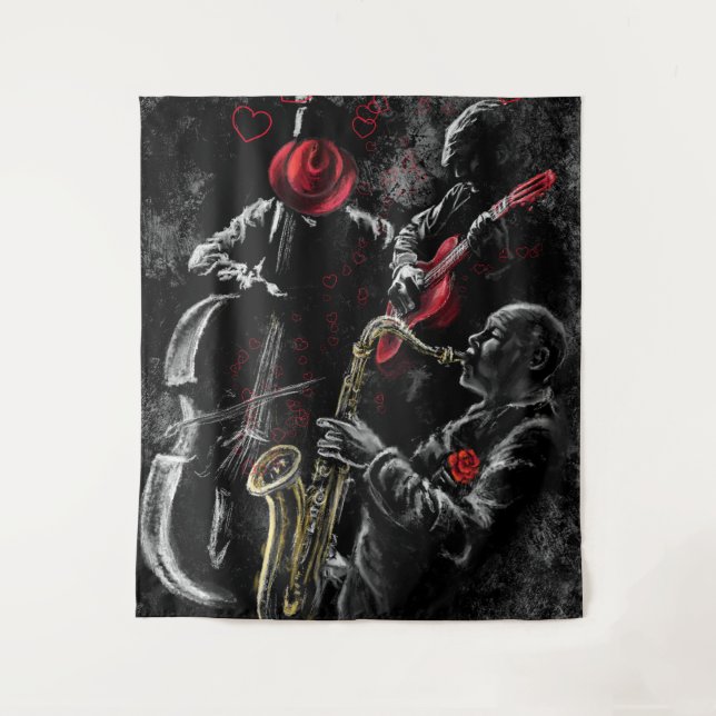 Tapisserie de musique jazz (Devant)