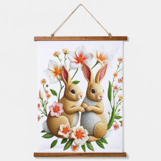 Tapisserie de Pâques Cottontails et Chinoiserie