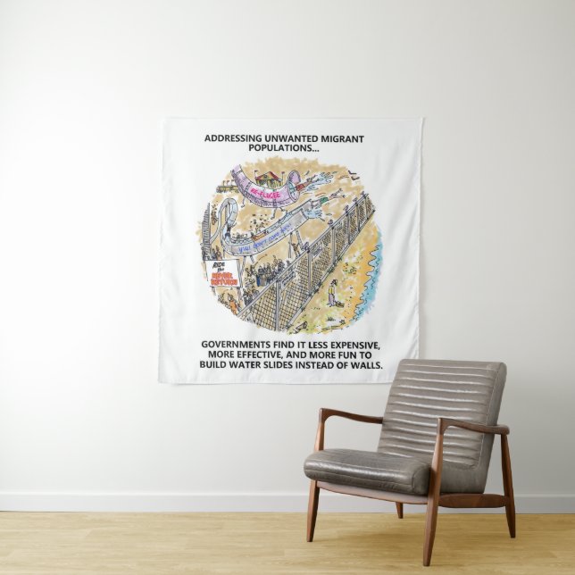 Tapisserie de Refugee Water Slides (En situation)