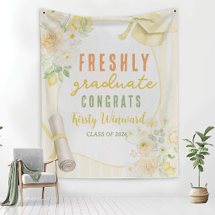 Tapisserie de remise des diplômes Citrons et Fleur