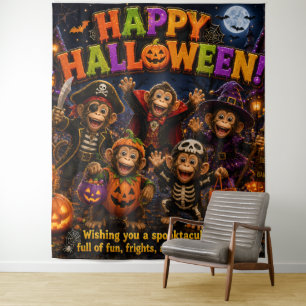 Tapisserie de singe Happy Halloween/Soirée Hallowe