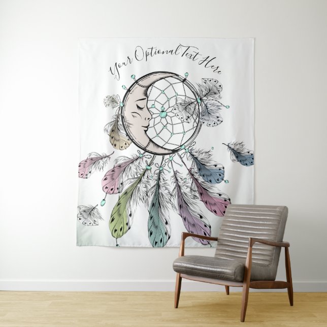 Tapisserie de texte personnalisée Dreamcatcher (En situation)