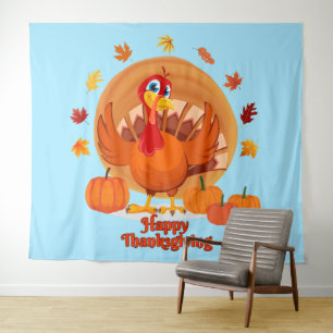 Tapisserie de typographie de Thanksgiving joyeux