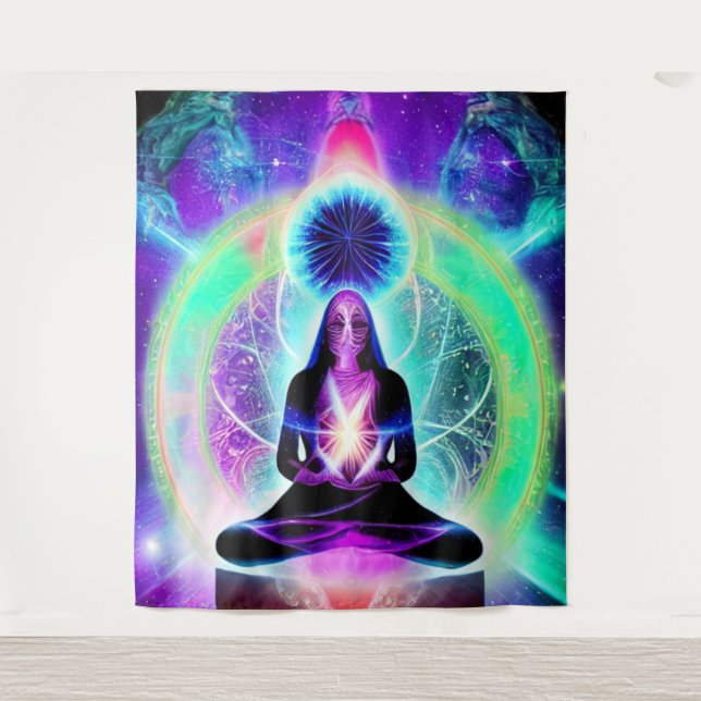 Tapisserie de yoga spirituel (Devant)