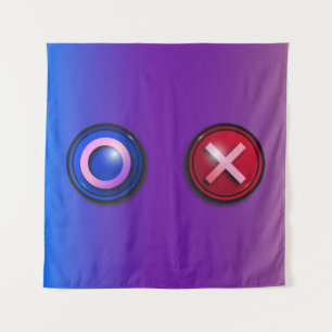 Tapisserie Dégradé Boutons de Vote Bleu Rouge