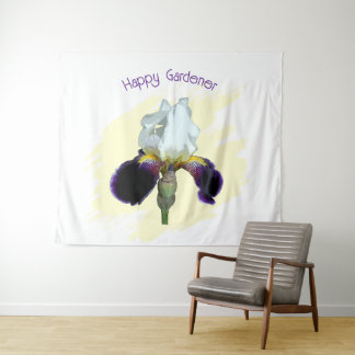 Tapisserie d'iris violet et blanc