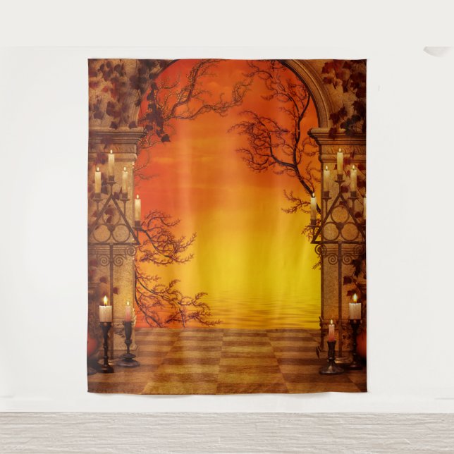 Tapisserie du Arrière - plan photo Halloween (Devant)