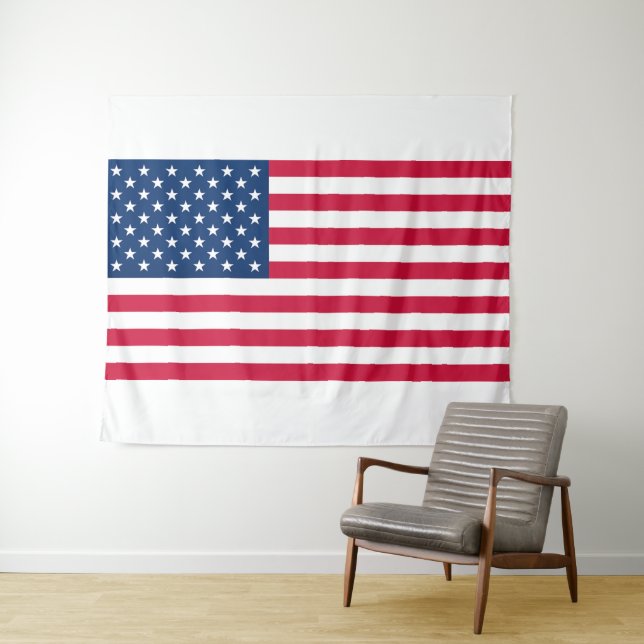 Tapisserie du drapeau américain patriotique (En situation (horizontale))