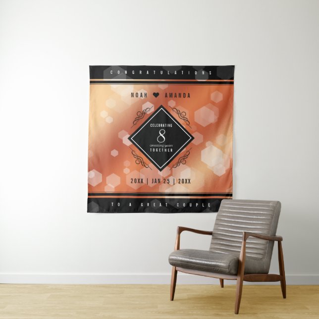 Tapisserie élégante pour le 8e anniversaire de mar (En situation)