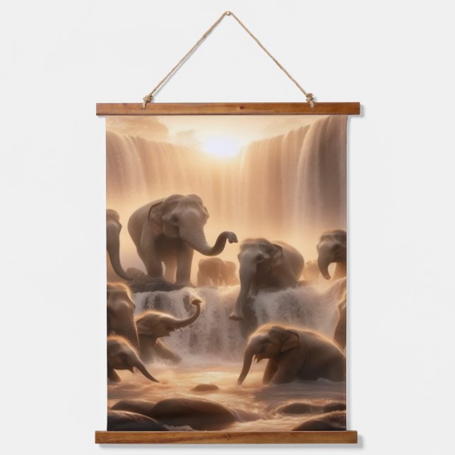 Tapisserie Elephant Sunrise (Recto)