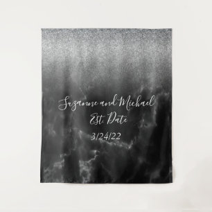 Tapisserie en marbre noir élégant