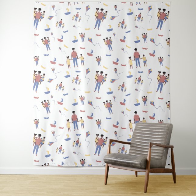 Tapisserie fête des pères (En situation)