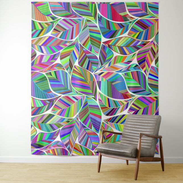 Tapisserie Feuilles (En situation)