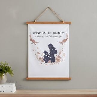 Tapisserie Fleurs à Silhouette Féminine