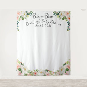 Tapisserie Fleurs Roses Bébé en Fleur pour Baby Sh