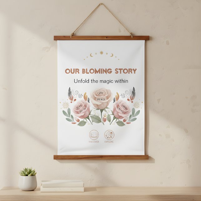 Tapisserie Fleurs Roses Romantiques (Romantic Roses Flowers Tapestry)