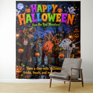 Tapisserie Halloween dinosaures/dinosaures d'Hallo