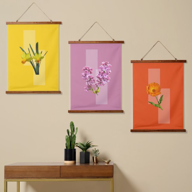 Tapisserie - Images botaniques (Asymétrique)