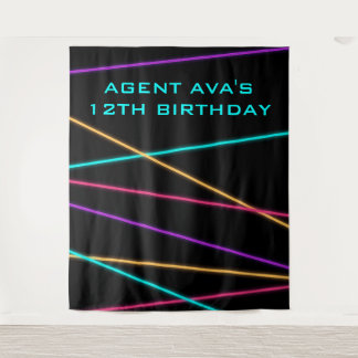 Tapisserie laser de groupe d'espions personnalisée