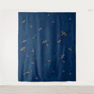 tapisserie libellules sous la pluie