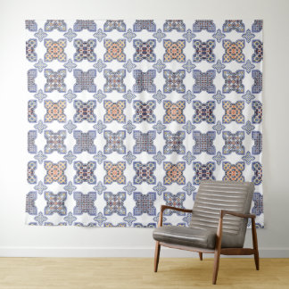 Tapisserie marocaine Zellij - Mur géométrique éton