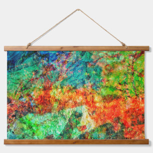 Tapisserie murale à dessus en bois apaisant bleu, 
