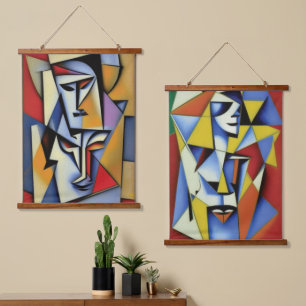 Tapisserie murale Abstraite Zen Cubiste