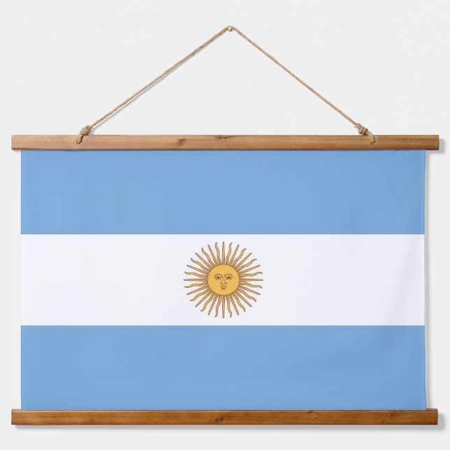 Tapisserie murale avec drapeau d'Argentine (Devant)
