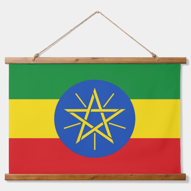 Tapisserie murale avec drapeau d'Ethiopie (Devant)
