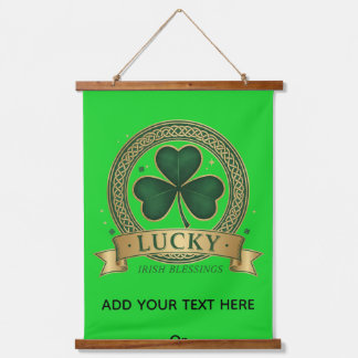 Tapisserie murale celtique Lucky Irish Shamrock De