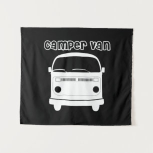 Tapisserie murale de Van Camper noir et blanc