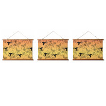 Tapisserie murale en bois d'Oiseau Humide