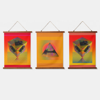 Tapisserie murale en bois Geo