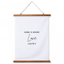 Tapisserie murale en bois Home Is Where Love Grows