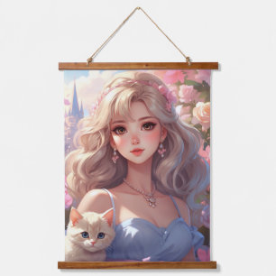 Tapisserie murale en bois princesse